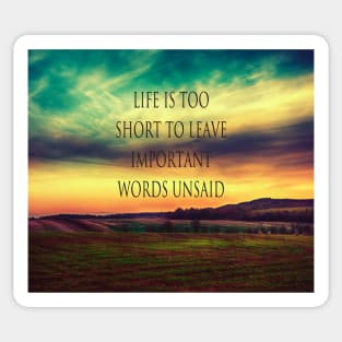 Important Words landscape Sticker